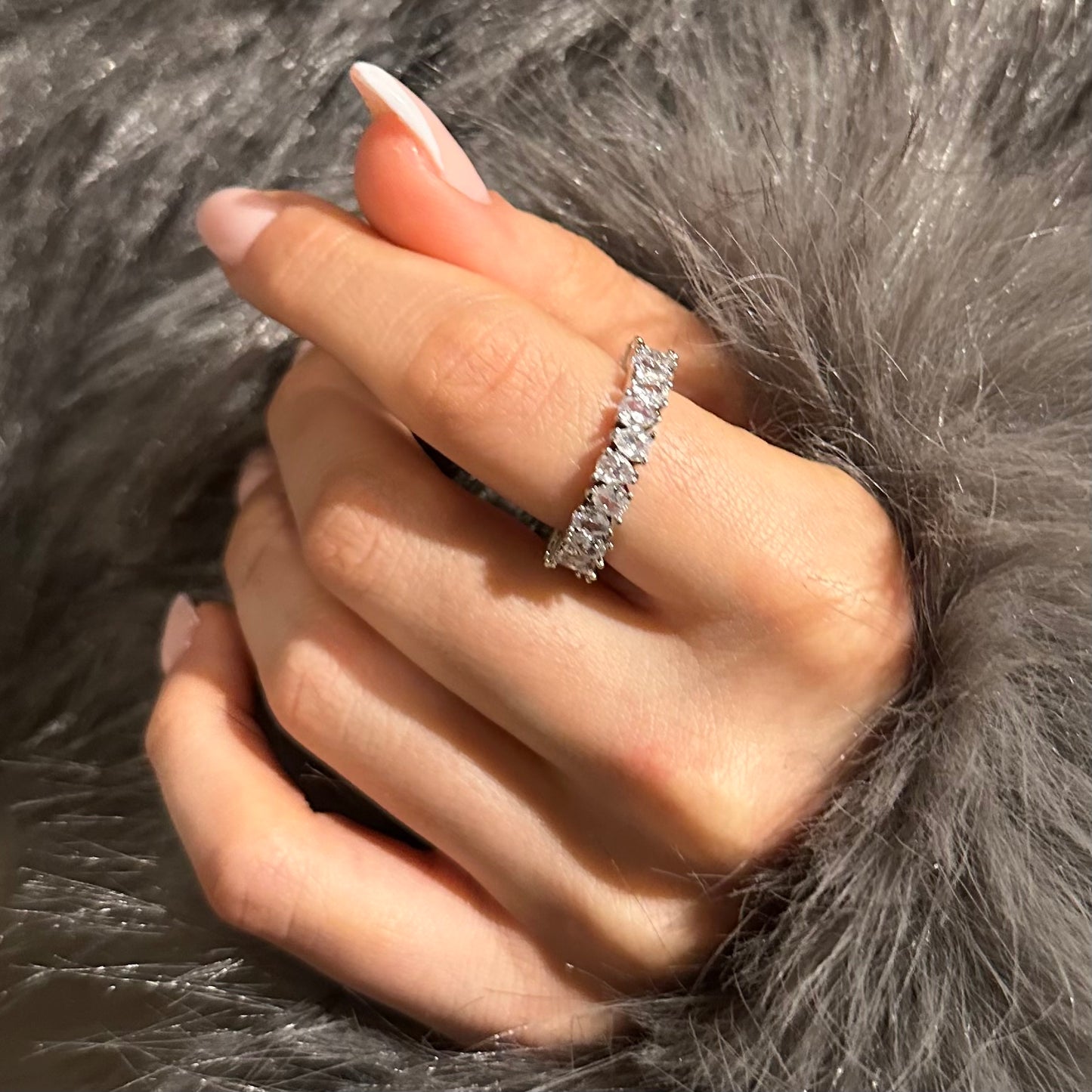 NALAE DIAMOND CUT RING SILVER